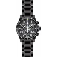 Invicta Jason Taylor 51264 Herenhorloge - Quartz uurwerk - Roestvrij staal met zwarte wijzerplaat - 48 mm