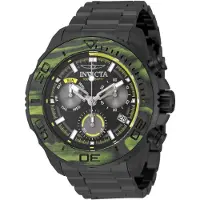Invicta Carbon Hawk 51082 - Herenhorloge - Quartz uurwerk - Roestvrij staal met zwarte wijzerplaat - 48 mm