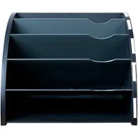 Exacompta 3x THE CORNER 1928 ergonomische sorteerder 5 vakken - Climate Neutral - Zwart/grijs - 393714D
