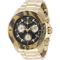 Invicta Carbon Hawk 51078 - Herenhorloge - Quartz uurwerk - Roestvrij staal met zwarte wijzerplaat - 48 mm