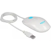 DeLOCK 12537, Geschikt voor zowel rechtshandige als linkshandige gebruikers, Optisch, USB Type-A, 1200 DPI, Wit