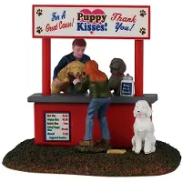 Lemax Puppy kissing booth ornament