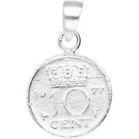 MOOYE ® - Collectie Zilveren Dubbeltje 10 cent kettinghanger