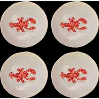 Bloomingville Hadden borden rood set van 4 stuks