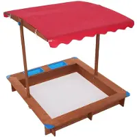 Happiq Zandbak met Luifel - Houten Speelset met Zonbescherming - voor tuin en strand - 244 x 244 cm