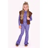 B.NOSY rechtvallend teddy gilet - bruin Effen - maat 110/116