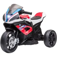 HOMCOM Elektrische kinderauto, kinder motorfiets, elektrische driewieler, geschikt vanaf 18 maanden, rood