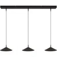 Masterlight 3-lichts hanglamp Ceppo zwart Ø 22cm