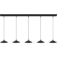 Masterlight 5-lichts hanglamp Ceppo zwart Ø 22cm