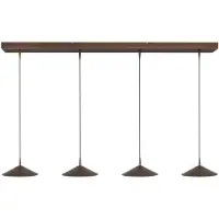 Masterlight 4-lichts hanglamp Ceppo cacao bruin Ø 22cm
