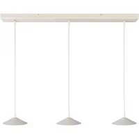 Masterlight 3-lichts hanglamp Ceppo wit Ø 18cm