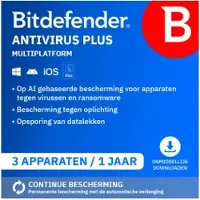 Bitdefender Antivirus Plus | 12 maanden | beschermd je PC | Windows