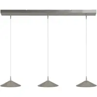 Masterlight 3-lichts hanglamp Ceppo nikkel Ø 22cm