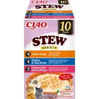 Inaba Ciao Stew Kattenvoer Natvoer Kip variëteiten Maaltijdzakjes 10x40g