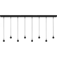 Masterlight 8-lichts hanglamp Talana 160 x 8cm zwart Ø 6cm DTW