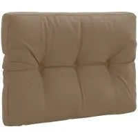 vidaXL Palletrugkussen VIANEN 100% Polyester Taupe 70 x 40 x 12 cm