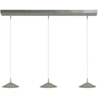 Masterlight 3-lichts hanglamp Ceppo nikkel Ø 18cm