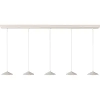 Masterlight 5-lichts hanglamp Ceppo wit Ø 18cm