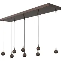 Masterlight 8-lichts hanglamp Talana 130cm cacao bruin Ø 6cm DTW