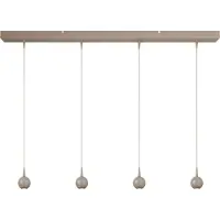 Masterlight 4-lichts hanglamp Talana beige terra Ø 6cm DTW