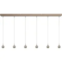 Masterlight 6-lichts hanglamp Talana beige terra Ø 6cm DTW