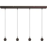 Masterlight 4-lichts hanglamp Talana cacao bruin Ø 6cm DTW