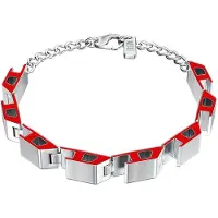 Diesel FOSSIL D Logo Unisex Armband (sieraad) 180 mm - Zilverkleurig