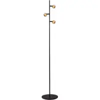 Masterlight 3-lichts vloerlamp Talana zwart met goud