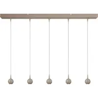 Masterlight 5-lichts hanglamp Talana beige terra Ø 6cm DTW