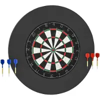 SPORTNOW Dartboard-Sisal, Kunststof-71,5L x 71,5B x 3,8H cm-Zwart