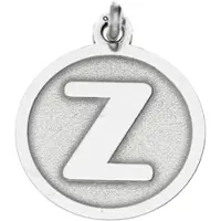 MOOYE ® - Collectie Zilveren Letter Z rond mat en glans kettinghanger
