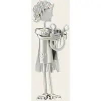 MOOYE ® - Collectie Zilveren God Apollo met harp XL kettinghanger