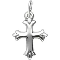 MOOYE ® - Collectie Zilveren Kruis uiteinden bewerkt hanger