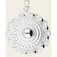 MOOYE ® - Collectie Zilveren Zeeuwse knop knoop 37 mm. ketting hanger
