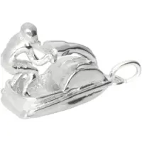 MOOYE ® - Collectie Zilveren Jetski massief kettinghanger