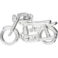 MOOYE ® - Collectie Zilveren Engelse motor 3D kettinghanger