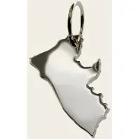 MOOYE ® - Collectie Zilveren Landkaart Liberia ketting hanger