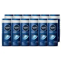 Nivea 12 x MEN - Douchegel - Cool Kick - 250 ml - Voordeelverpakking - 12 stuks