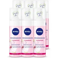Nivea 6 x - Reinigingsmousse - Essentials Verzachtend - Voor droge & gevoelige huid - Met Amandelolie & Hydramine - 150 ml - Voordeelverpakking - 6 stuks