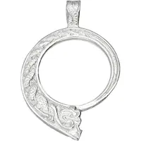 MOOYE ® - Collectie Zilveren Draak in cirkel kettinghanger