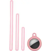 Mobigear Shockproof Siliconen Hoesje voor Apple AirTag - Pink