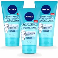 Nivea 3 x - Reinigingsscrub - Essentials Dagelijkse Scrub - Voor onzuivere huid - Met Melkzuur & Magnolia-extract - 150 ml - Voordeelverpakking - 3 stuks
