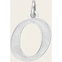 MOOYE ® - Collectie Zilveren letter O sierlijk mat-glans kettinghanger