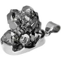 MOOYE ® - Collectie Zilveren Pyriet vooruit stekend kettinghanger