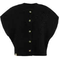 Knit Factory Lou Teddy Gilet - Zwart - 36/44
