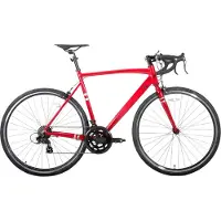 Happiq Racefiets – Voor heren, racegebruik – Aluminium frame, Shimano 14 versnellingen – Rood, maat L (59 cm)
