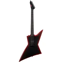 Esp Ltd EXL Black Metal II Black red Burst Satin elektrische gitaar