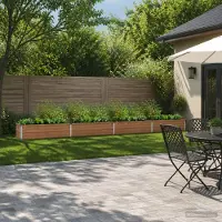 vidaXL Verhoogde Tuinbak Houten Bruin 320 x 40 x 24 cm