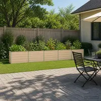 vidaXL Verhoogde Tuinbak Ivoor 400 x 40 x 55 cm koudgewalst staal