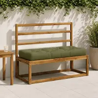 vidaXL Pallet Zitkussen VIANEN 100% Polyester Olijfgroen